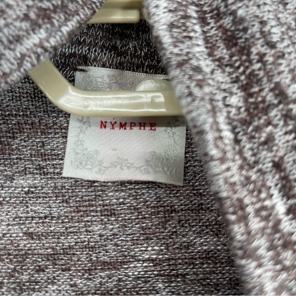 Nymphe Brown Marled Open Front Drape Cardigan - Picture 7 of 9